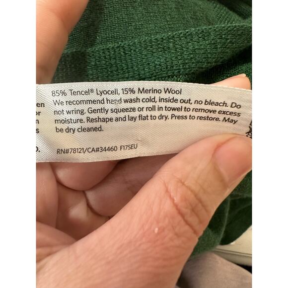 Eileen Fisher green high neck long sleeves sweater size small - Picture 4 of 11